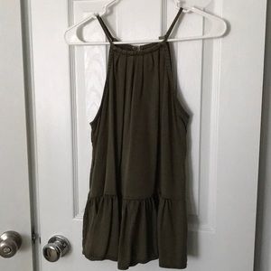 Army green tank top